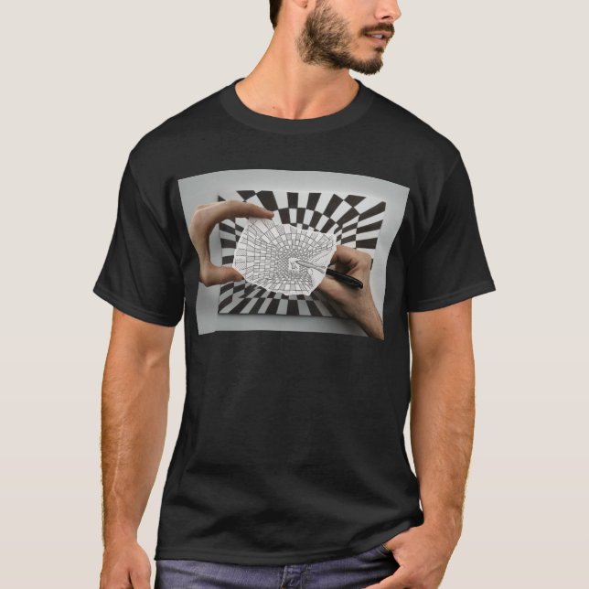 Camiseta Lápiz contra la cámara - geometría (Anverso)