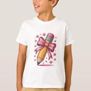 Camiseta Lápiz Coqueta Lazo Agradecimiento a los Maestros E
