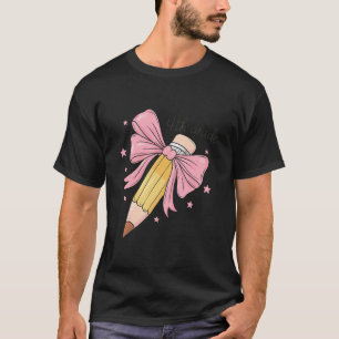 Camiseta Lápiz Coqueta Lazo Maestra Cuarto Grado De Vuelta