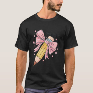 Camiseta Lápiz Coqueta Lazo Maestra Segundo Grado De Regres