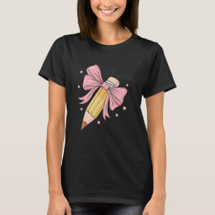 Camiseta Lápiz Coqueta Lazo Profesora Quinto Grado De Vuelt