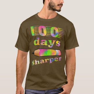 Camiseta lápiz de 100 días 100 días más agudo colorido