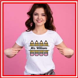 Camiseta Lápiz De Apreciación Del Profesor De Vuelta A La E