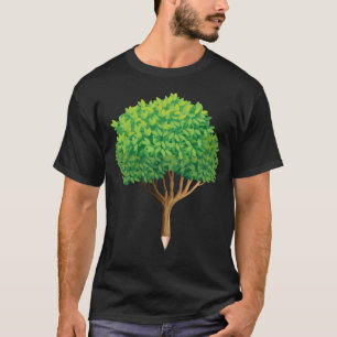 Camiseta Lápiz de árbol Artista Inspirador de amante de l