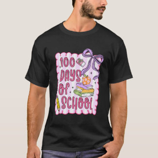 Camiseta Lápiz de arco coqueta 100 días de escuela preppy T