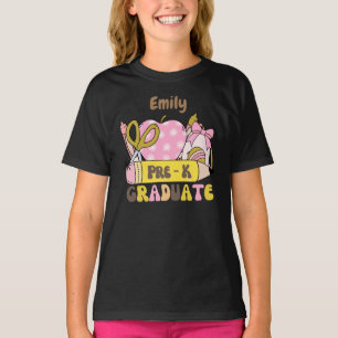 Camiseta Lápiz de arco retro pre-K personalizado para Chica