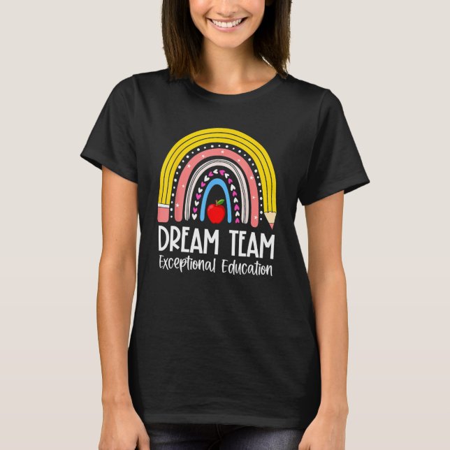 Camiseta Lápiz de arcoiris Sueño Educación Excepcional Equi (Anverso)