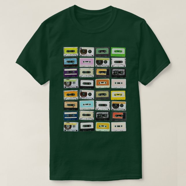 Camiseta Lápiz de cinta cassette de época 70's 80's 90's Mu (Diseño del anverso)
