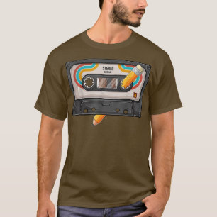 Camiseta Lápiz de cinta cassette de época 70's 80's 90's Mu