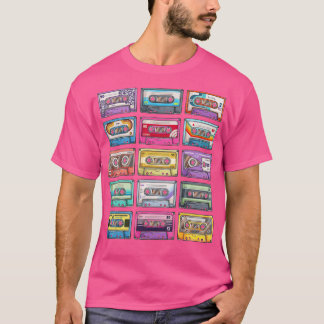 Camiseta Lápiz de cinta cassette de época 70's 80's 90's Mu