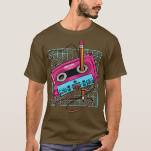 Camiseta Lápiz de cinta de cassette de época 70s Mezcla de 