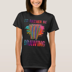 Camiseta Lápiz de dibujos animados colorido
