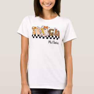 Camiseta Lápiz de fantasma con nombre de maestro de Hallowe
