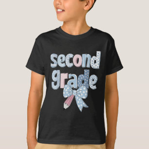 Camiseta Lápiz de lazo coqueta de segundo grado primer día