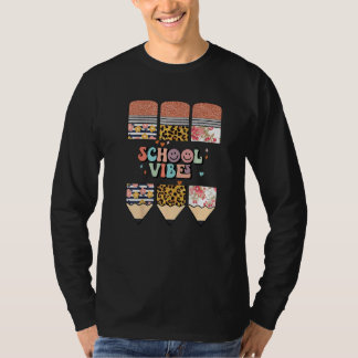 Camiseta Lápiz de leopardo de bienvenida linda de la escuel