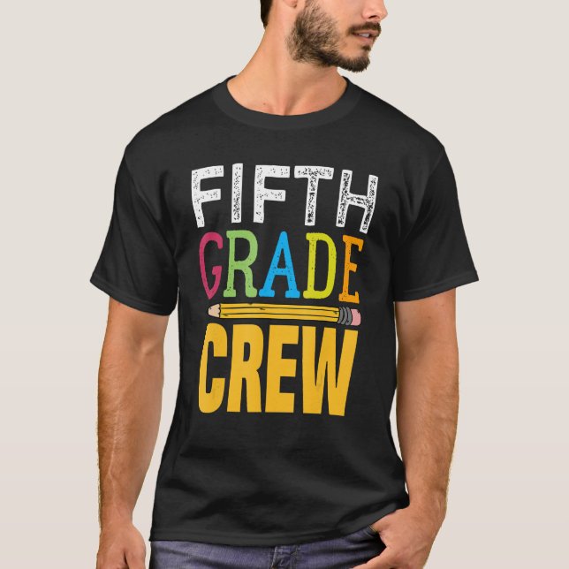 Camiseta Lápiz de leopardo de quinto grado Escuela de prime (Anverso)