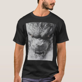 Camiseta Lápiz de monstruo japonés blanco y negro