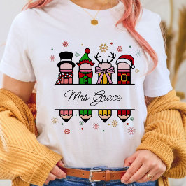 Camiseta Lápiz de nombre de profesor personalizado, regalo 