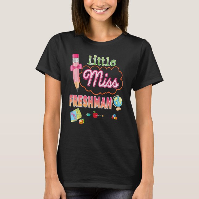 Camiseta Lápiz De Pequeña Señorita Freshman, Vuelve A La Es (Anverso)