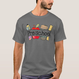 Camiseta Lápiz De Preescolar Apple De Vuelta A La Escuela D