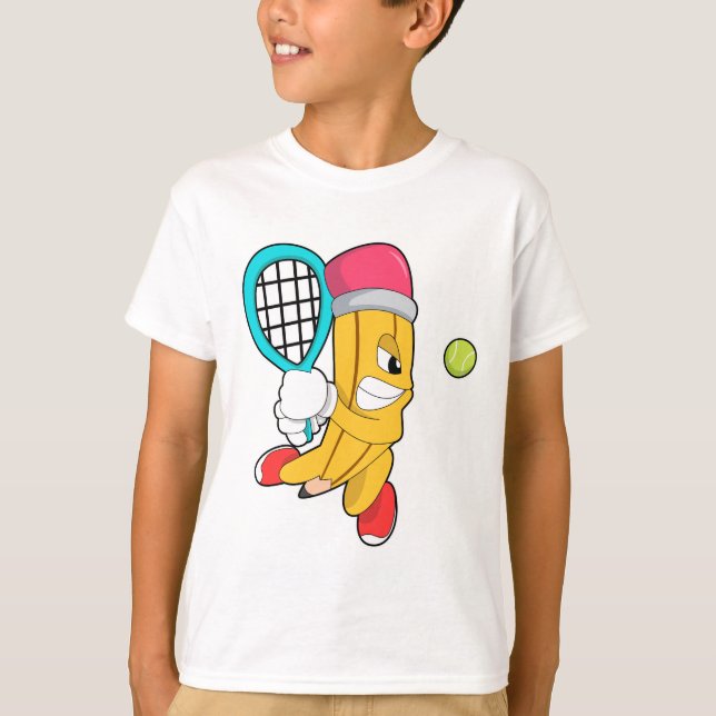 Camiseta Lápiz de tenis con raqueta de tenis (Anverso)
