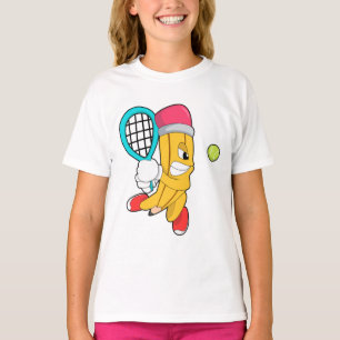 Camiseta Lápiz de tenis con raqueta de tenis