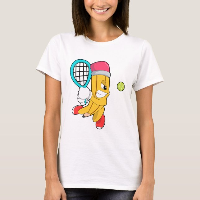 Camiseta Lápiz de tenis con raqueta de tenis (Anverso)
