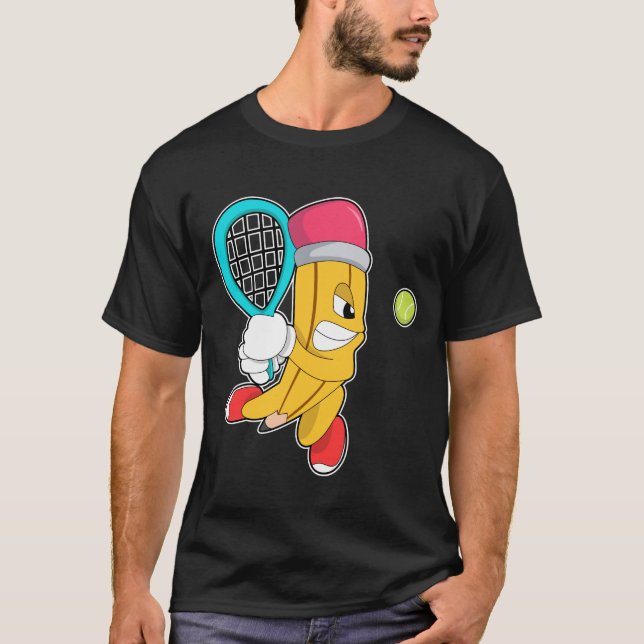 Camiseta Lápiz de tenis con raqueta de tenis (Anverso)