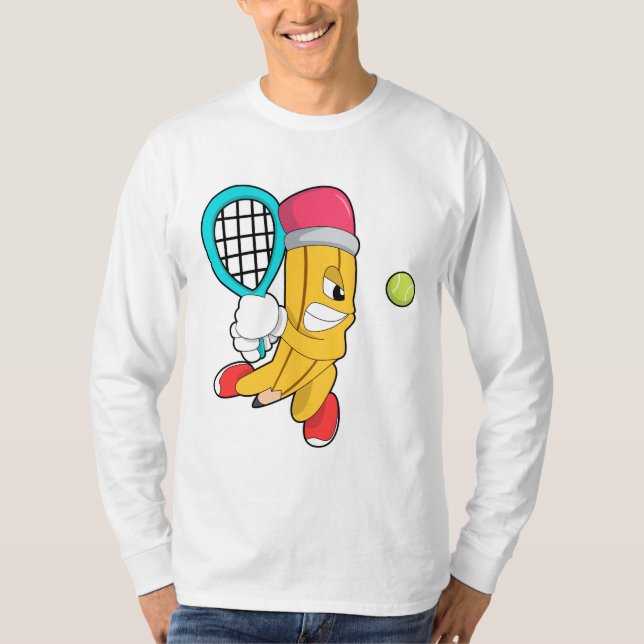 Camiseta Lápiz de tenis con raqueta de tenis (Anverso)