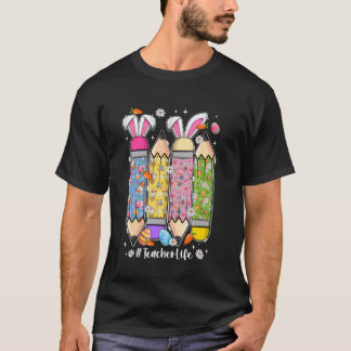 Camiseta Lápiz de vida de maestro lindo Groovy con orejas d