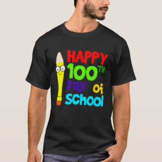 Camiseta Lápiz del Día 100 de la Escuela Maestro Estudiante