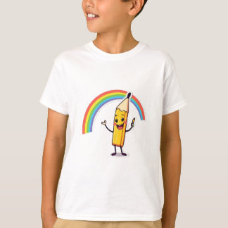 Camiseta Lápiz feliz con arcoiris - Personalizado alegre