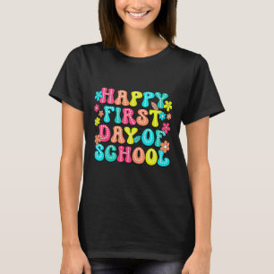 Camiseta Lápiz Feliz Primer Día De Clase Profesor Niños Esp