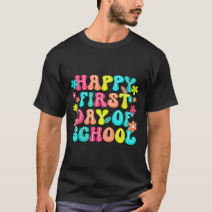 Camiseta Lápiz Feliz Primer Día De Escuela Maestra Niños Vu