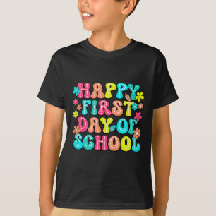 Camiseta Lápiz Feliz Primer Día De Escuela Maestra Niños Vu