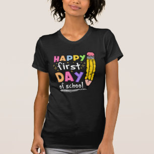 Camiseta Lápiz Feliz Primer Día de Escuela Regreso a la Esc