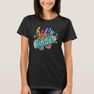 Camiseta Lápiz leopardo Hola Kindergarten de vuelta a la es