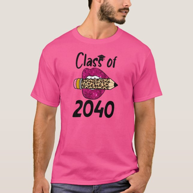 Camiseta Lápiz Lip Rosa De Vuelta A La Clase Escolar De 204 (Anverso)