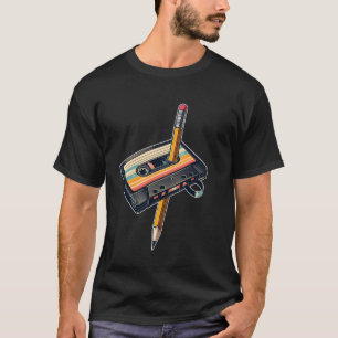 Camiseta Lápiz Rewind Cassette Old School Music Avers Par