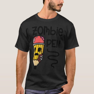 Camiseta Lápiz Zombie Halloween Fiesta de Terror