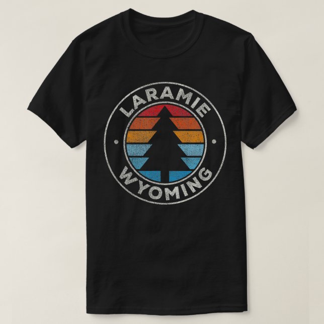 Camiseta Laramie Wyoming WY Retro gráfico Vintage 70 (Diseño del anverso)