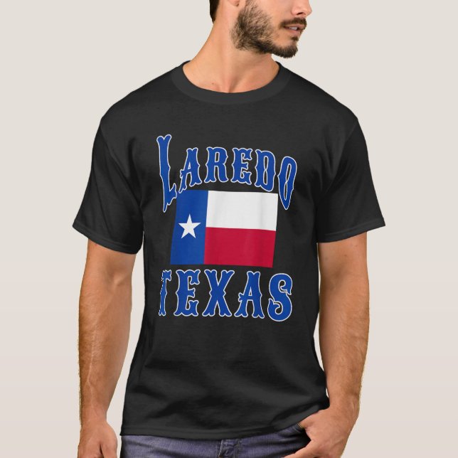 Camiseta Laredo Texas con bandera TX (Anverso)
