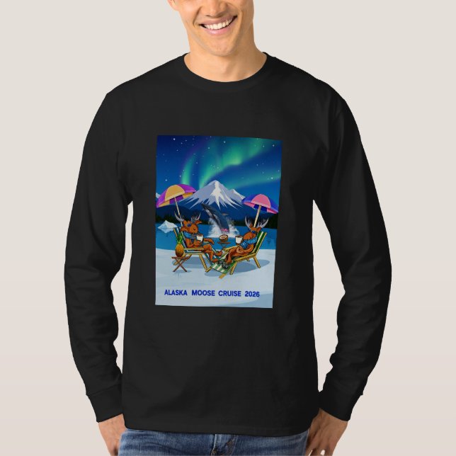 Camiseta larga Alaska Moose Cruise 2026 (Anverso)