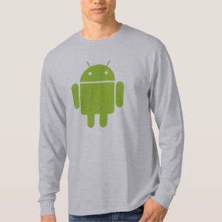 Camiseta larga androide verde de la manga
