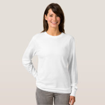Camiseta larga básica de la manga de las mujeres