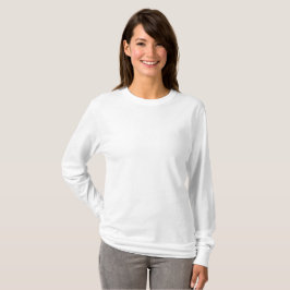 Camiseta larga básica de la manga de las mujeres