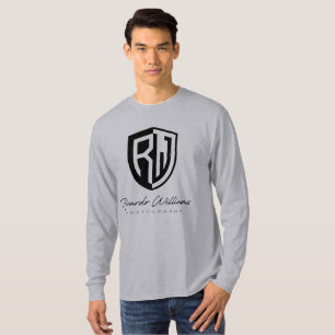 Camiseta larga básica de la manga de los hombres