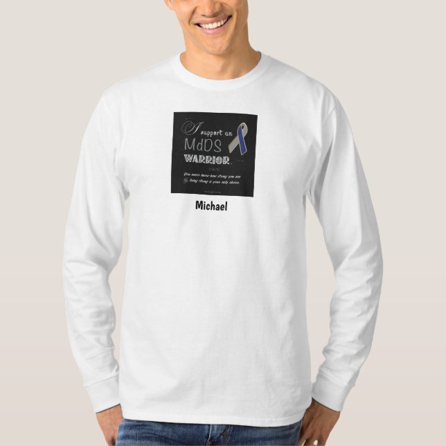 Camiseta larga cabida de la manga de los hombres (Anverso)