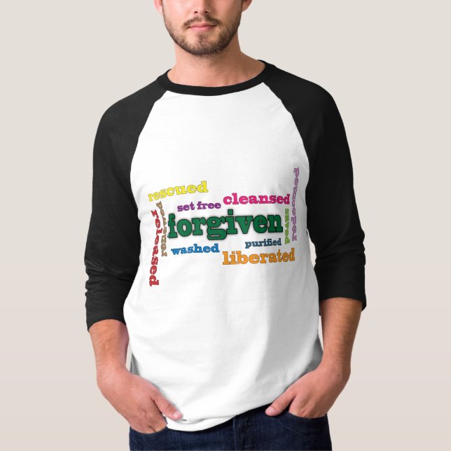 Camiseta larga cristiana perdonada de la manga (Anverso)