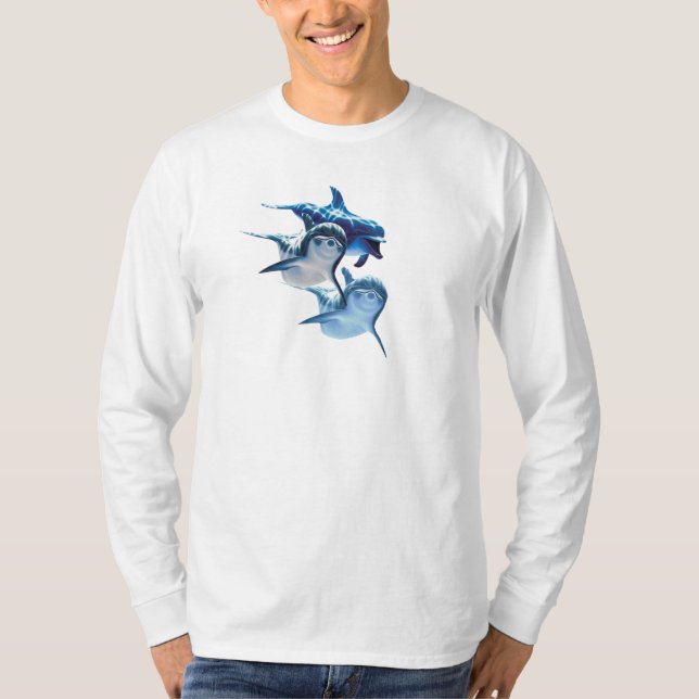 Camiseta larga de delfín mular (Anverso)